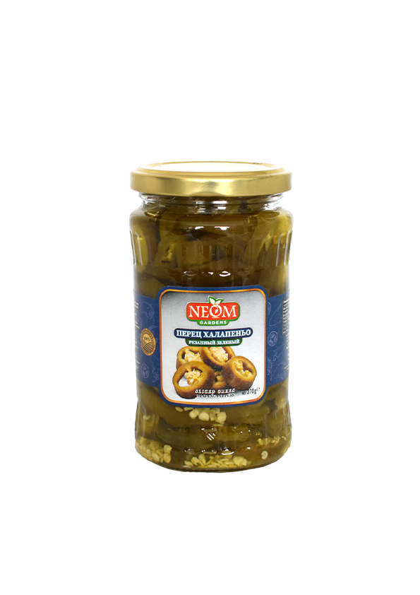Sliced Green jalapeno peppers 370g